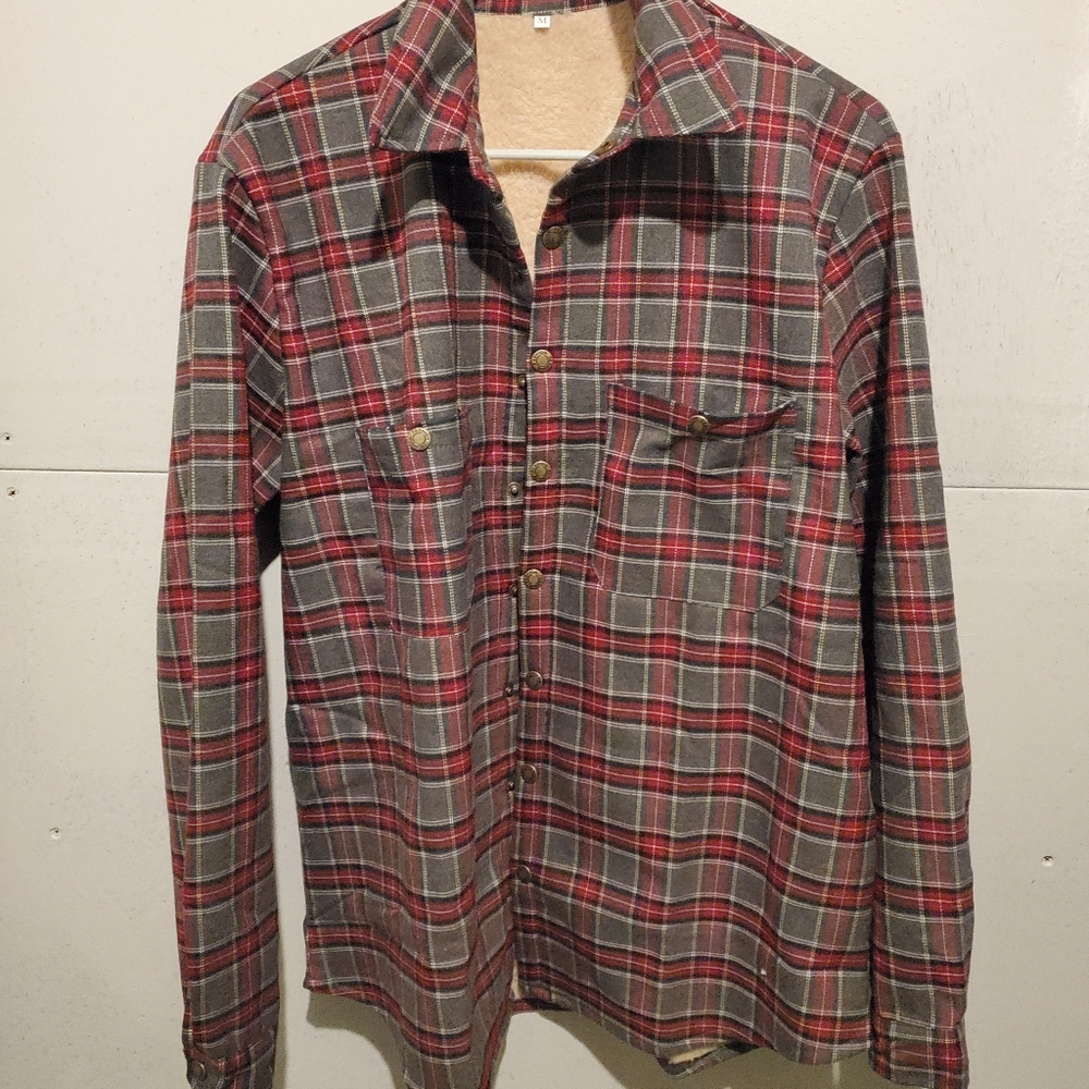 Mens flannel light weight jacket
